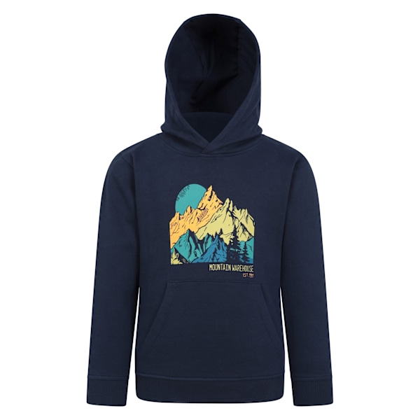 Mountain Warehouse Barn/Kids Mountain Landscape Hoodie 9-1 Navy 9-10 Years