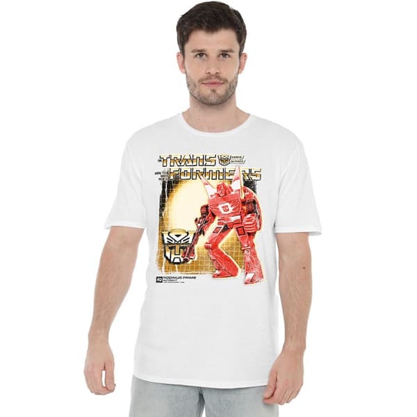 Transformers Herr Rodimus Prime Box 40th T-shirt M Vit White M