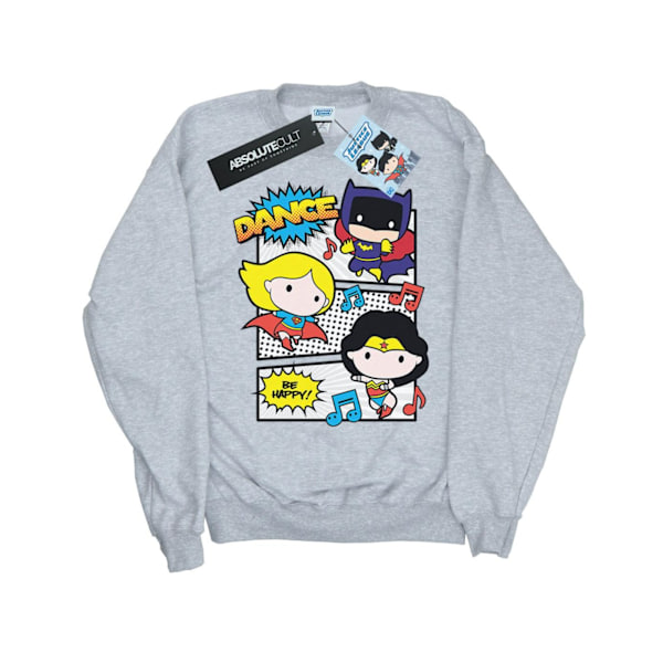 DC Comics Girls Chibi Super Friends Dance Sweatshirt 7-8 år Sports Grey 7-8 Years