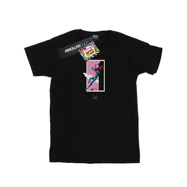 Marvel Comics Girls Black Widow Roof Jump Bomull T-shirt 7-8 år Black 7-8 Years