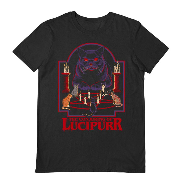 Steven Rhodes Unisex Vuxen The Conjuring Of Lucipurr T-Shirt XL Black/Red XL