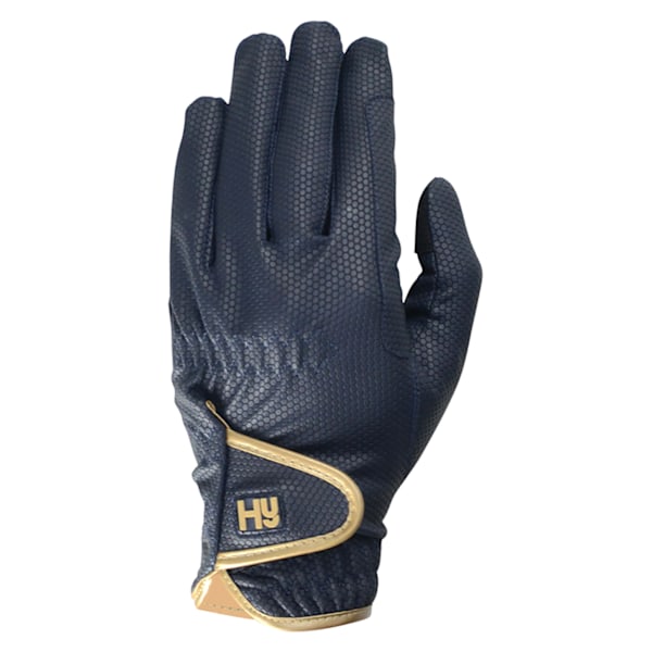 Hy5 Unisex Cottenham Elite Ridhandskar XS Marinblå/Guld Navy/Gold XS