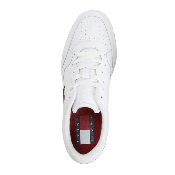Tommy Jeans Herrskor i läder för basket 7 UK Vit White 7 UK
