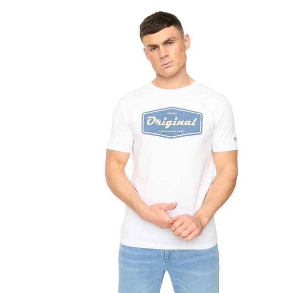 Crosshatch Herr Tryplex T-shirt i bomull (5-pack) S Flerfärgad Multicoloured S