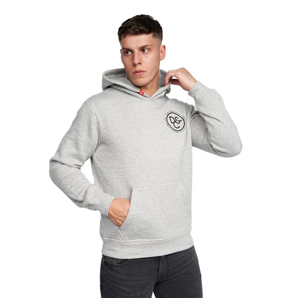 Duck and Cover Mens Macksony Marl Hoodie S Grey Marl Grey Marl S