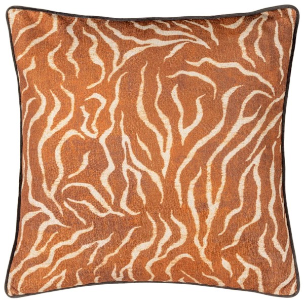Wylder Tropics Jurong Chenille Kuddfodral med Tigerprint 50cm x Rust 50cm x 50cm