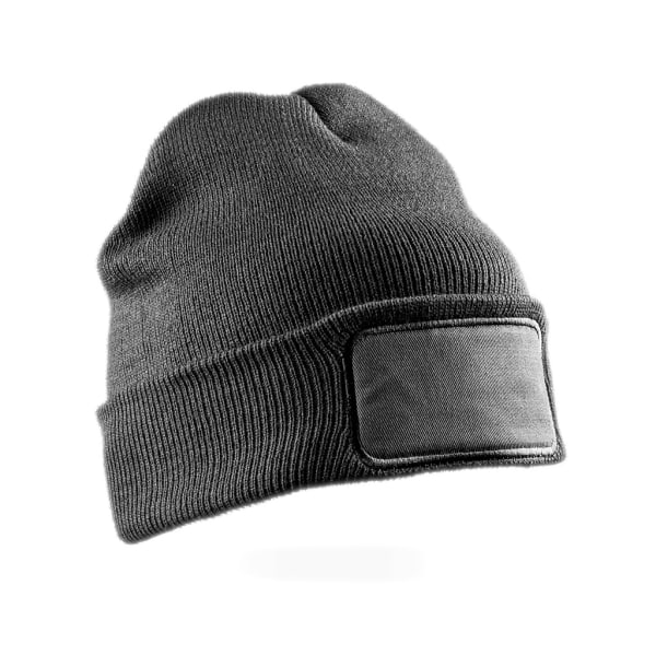 Resultat Vuxna Unisex Double Knit Thinsulate Printers Beanie One Grey One Size