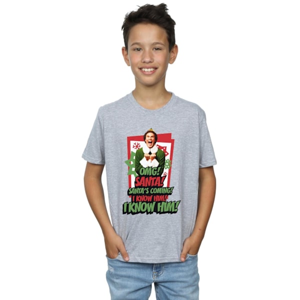 Elf Boys OMG Santa T-shirt 12-13 år Sports Grey Sports Grey 12-13 Years