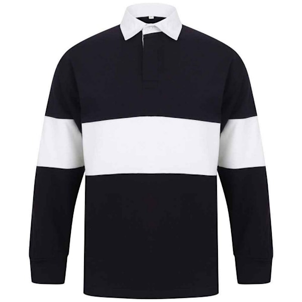 Front Row Unisex Vuxen Panelled Rugby Shirt XXL Marinblå/Vit Navy/White XXL