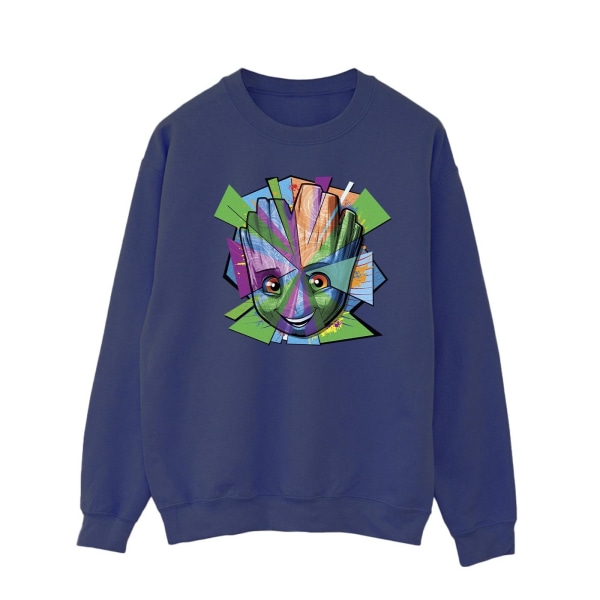 Marvel Mens Guardians Of The Galaxy Groot Shattered Sweatshirt Navy Blue M