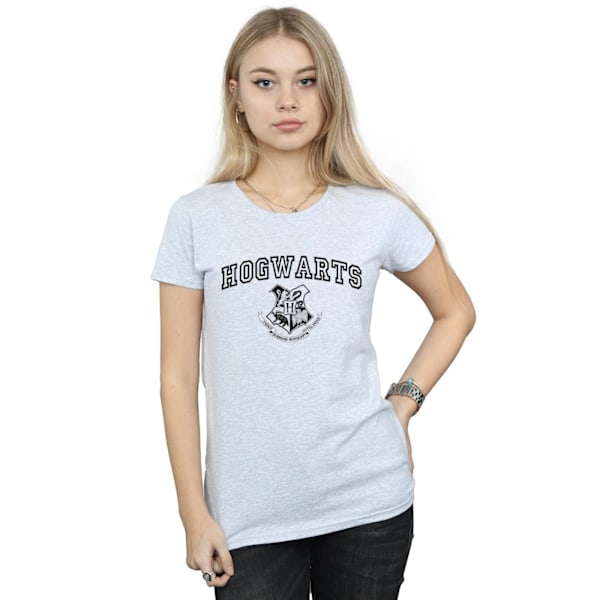 Harry Potter Dam/Kvinnor Hogwarts Crest Bomull T-shirt L Spor Sports Grey L