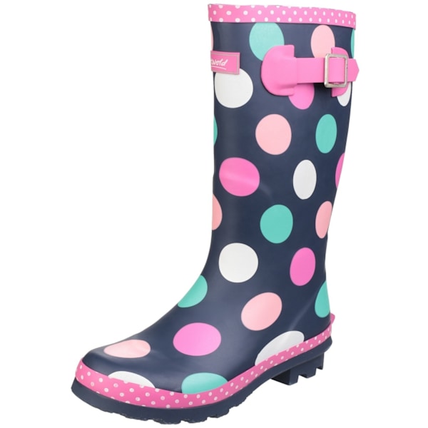 Cotswold Childrens Girls Dotty Spotted Wellington Boots 12 UK C Multicoloured 12 UK Child