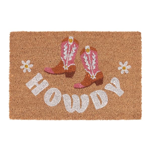 Something Different Howdy Cowboy Boot Dörrmatta One Size Natural Natural One Size