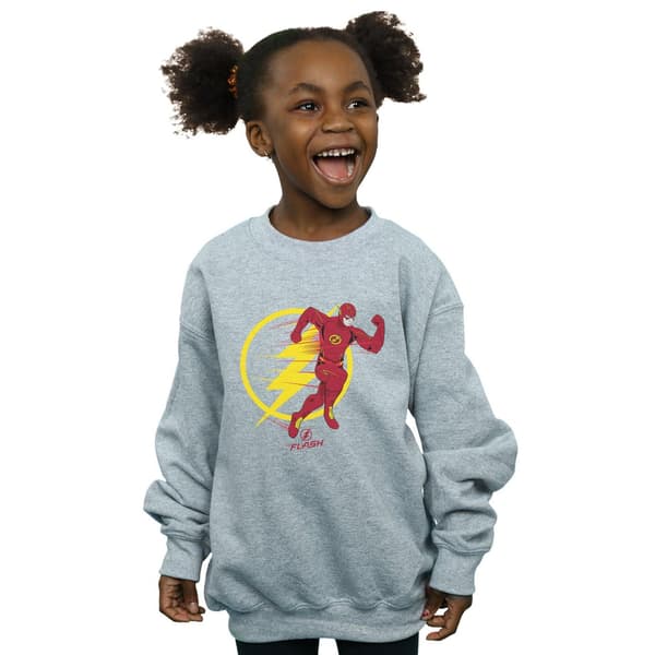 DC Comics Flickans The Flash Springande Emblem Tröja 12-13 År Sports Grey 12-13 Years