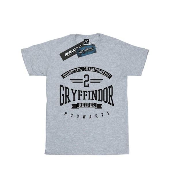 Harry Potter Pojkar Gryffindor Keeper T-shirt 7-8 år Sport Grå Sports Grey 7-8 Years