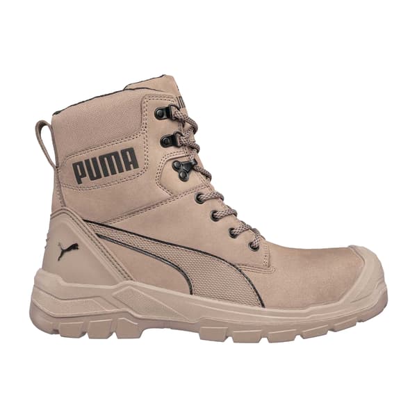 Puma Safety Conquest Säkerhetskängor i Läder för Herr 8 UK Stone Stone 8 UK