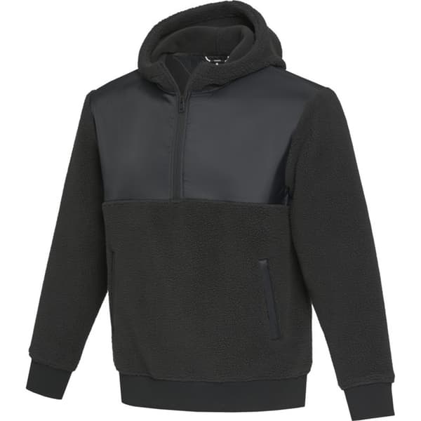 Elevate Unisex Vuxen Evans Hooded Sherpa Fleece Återvunnen Tröja Solid Black S