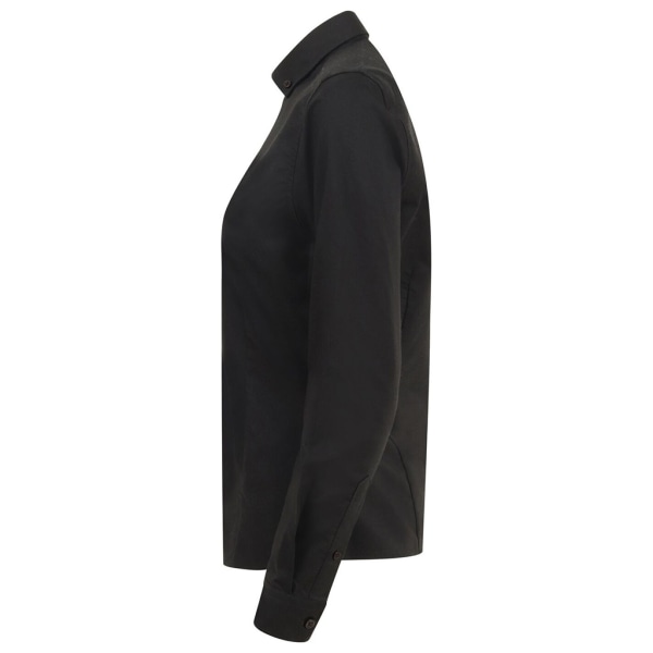 Henbury modern långärmad Oxford skjorta för dam/dam XL svart Black XL