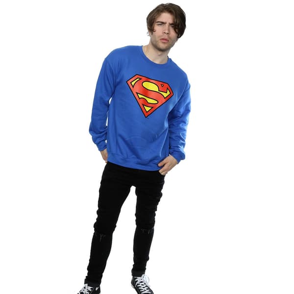 DC Comics Herr Superman Logotyp Tröja XL Kungsblå Royal Blue XL