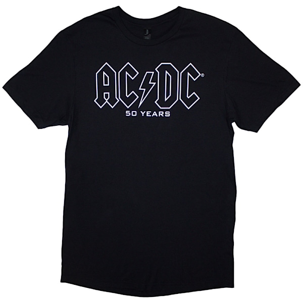 AC/DC Unisex Vuxen History Logo T-Shirt 3XL Svart Black 3XL