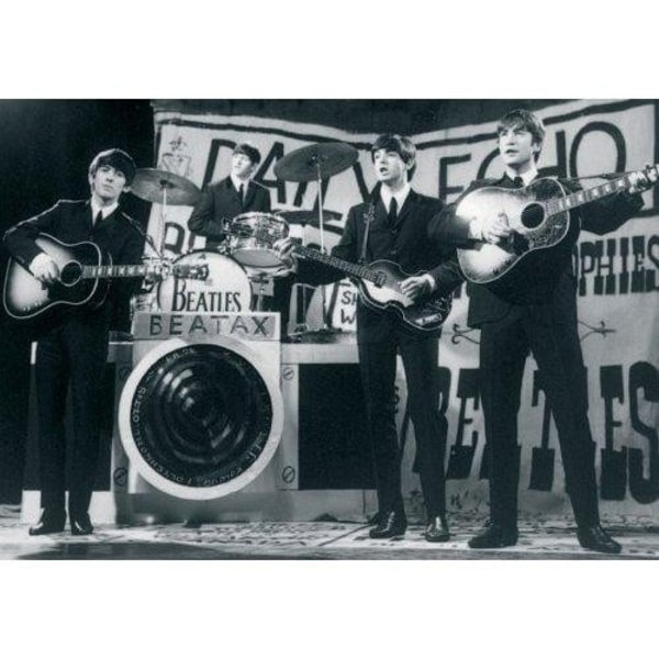 The Beatles Daily Echo Standard Postcard One Size Svart/Vit Black/White One Size