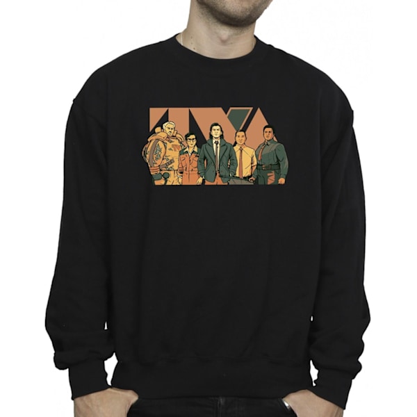 Marvel Herr Loki TVA Grupp Sweatshirt 4XL Svart Black 4XL