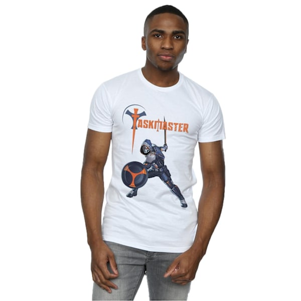 Marvel Herr Svart Änka Film Taskmaster Pose T-Shirt S Vit White S