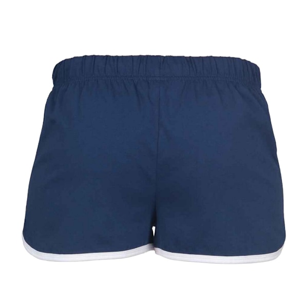 Skinni Fit Dam/Dam Retro Shorts 14 UK Marinblå/Vit Navy/White 14 UK