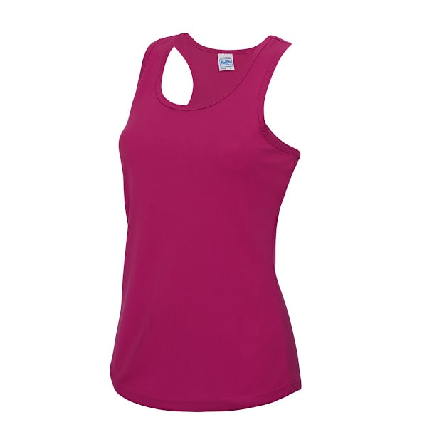 AWDis Cool Dam/Damer Fukttransporterande Girlie Tank Top 12 UK Hot Pink 12 UK