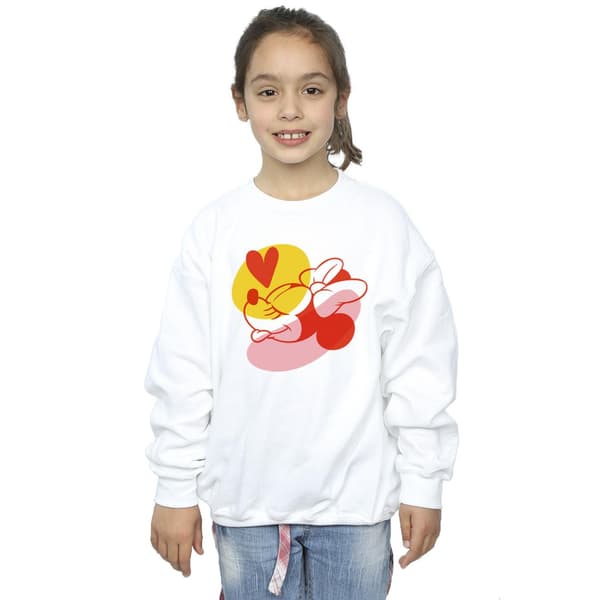 Disney Flickor Mimmi Pigg Tunga Hjärta Tröja 5-6 År Vit White 5-6 Years