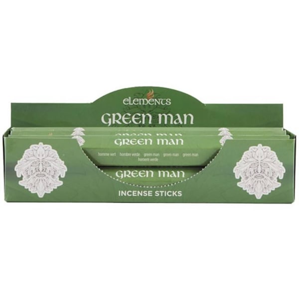 Elements Green Man Rökelsestickor (Låda med 6 paket) En Storlek Grön Green One Size