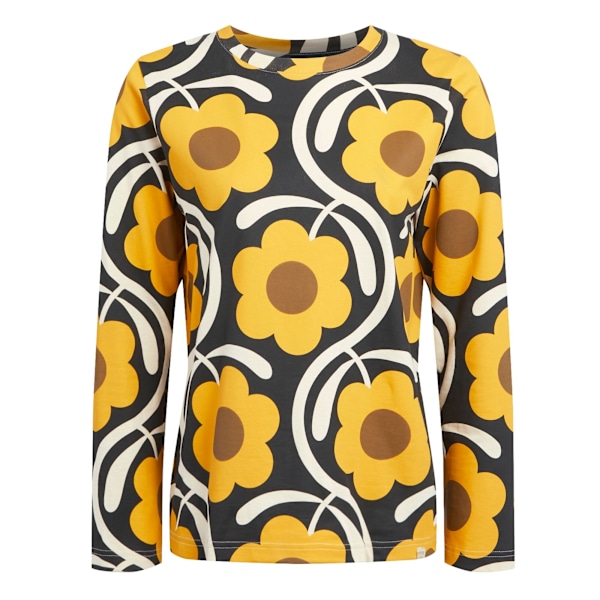 Regatta Dam/Kvinnor Orla Kiely Blommig Långärmad Vinter T-shirt Apple Blossom Yellow 12 UK