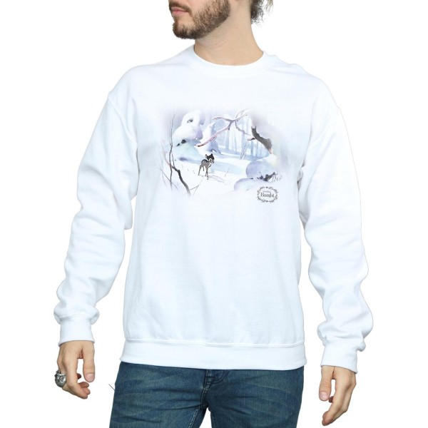 Disney Mens Bambi Snow Sweatshirt 3XL Vit White 3XL