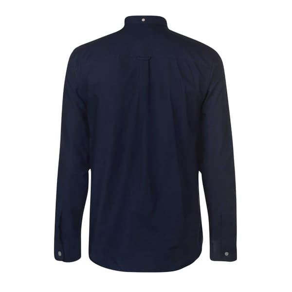 Lyle & Scott Herrskjorta med broderad logotyp Oxford M Marinblå Navy M