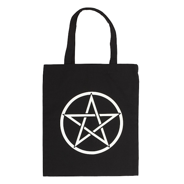 Something Different Pentagram Bomull Tote Bag One Size Svart/Vit Black/White One Size