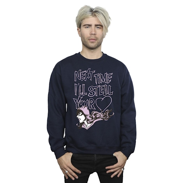 DC Comics Herr Batman Batgirl I´ll Steal Your Heart Sweatshirt Navy Blue XL