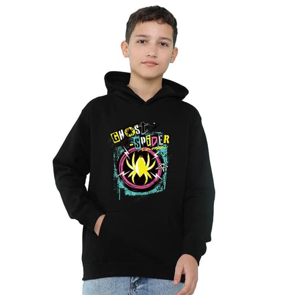 Marvel Barn/Barn Ghost-Spider Punk Logo Hoodie 7-8 År B Black 7-8 Years