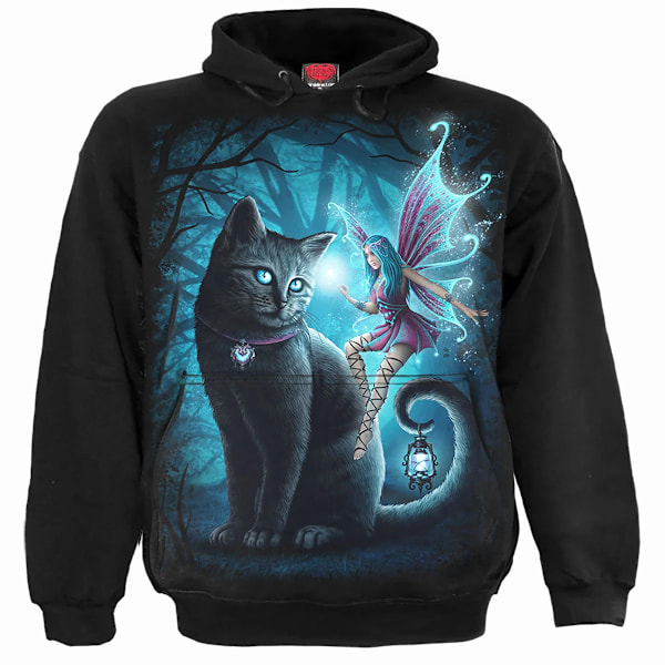 Spiral Direct Barn/Barn Cat & Fairy Hoodie 13-14 År Bla Black 13-14 Years