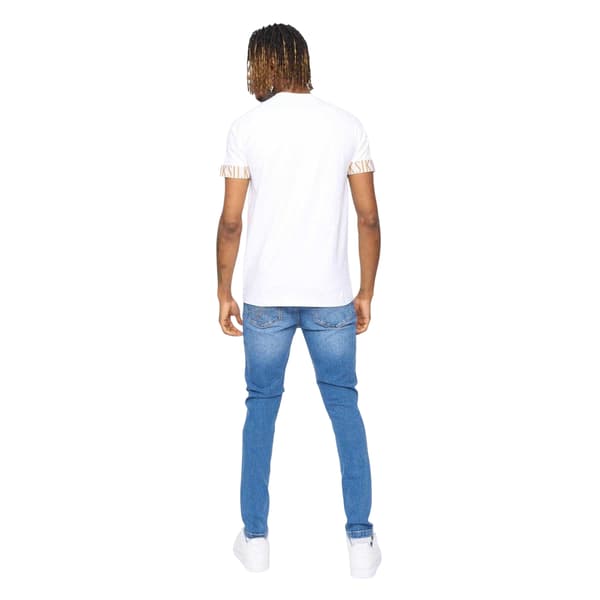 SikSilk Herr Tech Logo Märkt Ärm T-Shirt M Vit White M