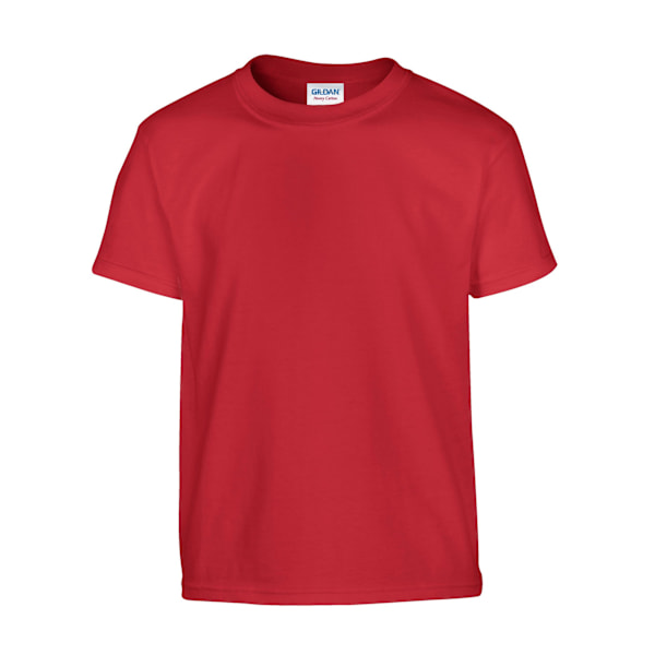 Gildan T-shirt i Tjock Bomull för Barn/Ungdomar Storlek M Röd Red M