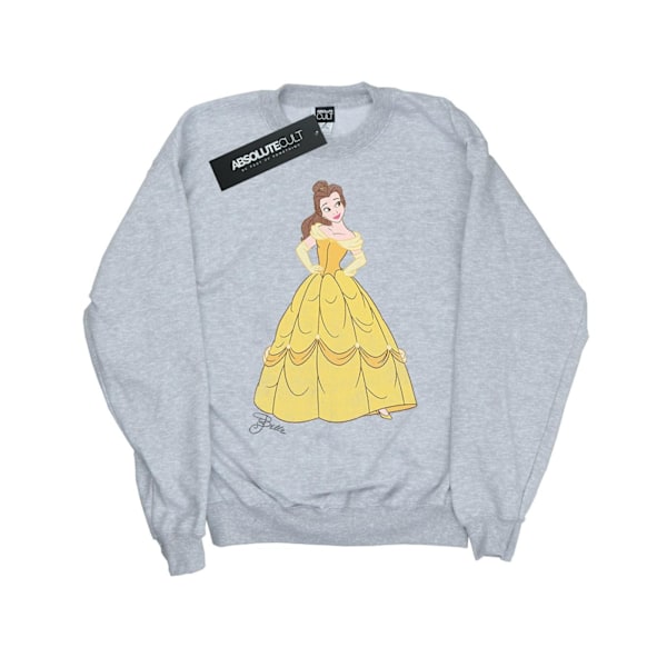 Disney Princess Girls Classic Belle Sweatshirt 5-6 år Sport Sports Grey 5-6 Years