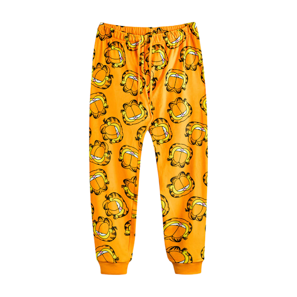 Garfield Dam Fleece Långärmad Lång Pyjamas Orange S