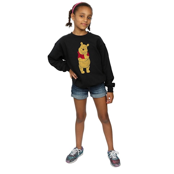 Winnie the Pooh Klassisk Sweatshirt för flickor 9-11 år Svart Black 9-11 Years