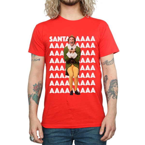 Elf Herr Buddy Santa Scream T-shirt L Röd Red L