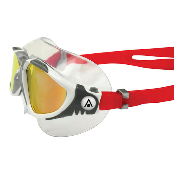 Aquasphere Vista spegelglasögon för simning, unisex, vuxen, en storlek White/Silver/Red One Size