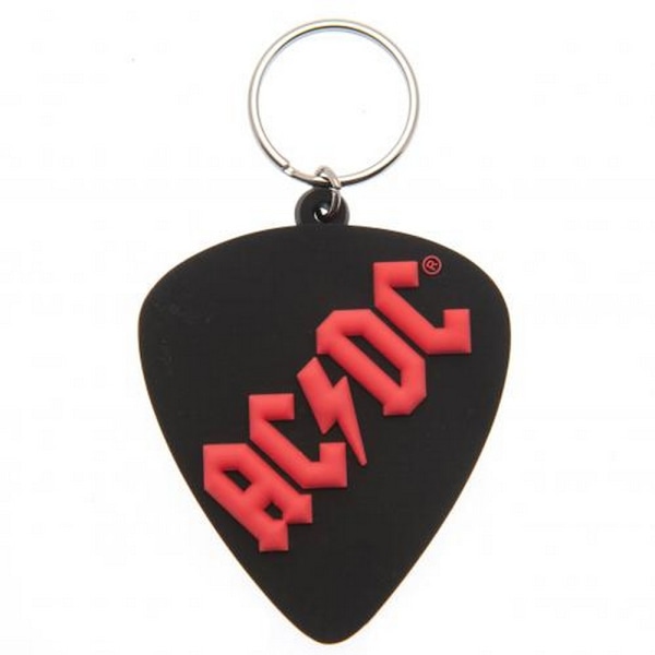 AC/DC PVC-nyckelring One Size Svart/Röd Black/Red One Size