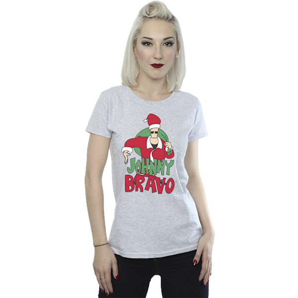 Johnny Bravo Dam/Damer Johnny Christmas Bomull T-shirt XXL Sports Grey XXL