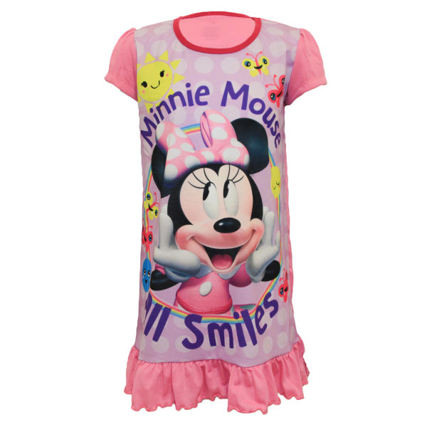 Disney Minnie Mouse Barnflickor All Smiles Nattlinne 3-4 Y Pink 3-4 Years