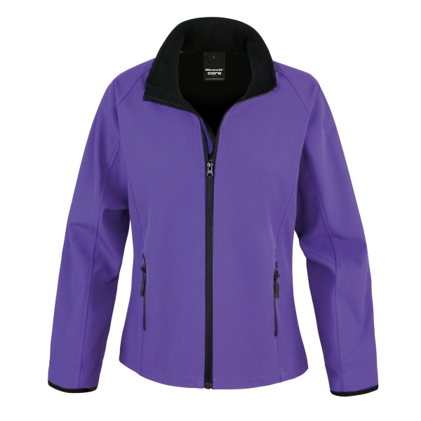 Resultat Dam/dam Core Printable Softshell Jacket XL Lila Purple / Black XL