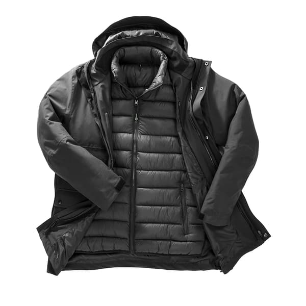 Result Recycled Herr 3 i 1 Ripstop Vadderad Jacka M Svart Black M